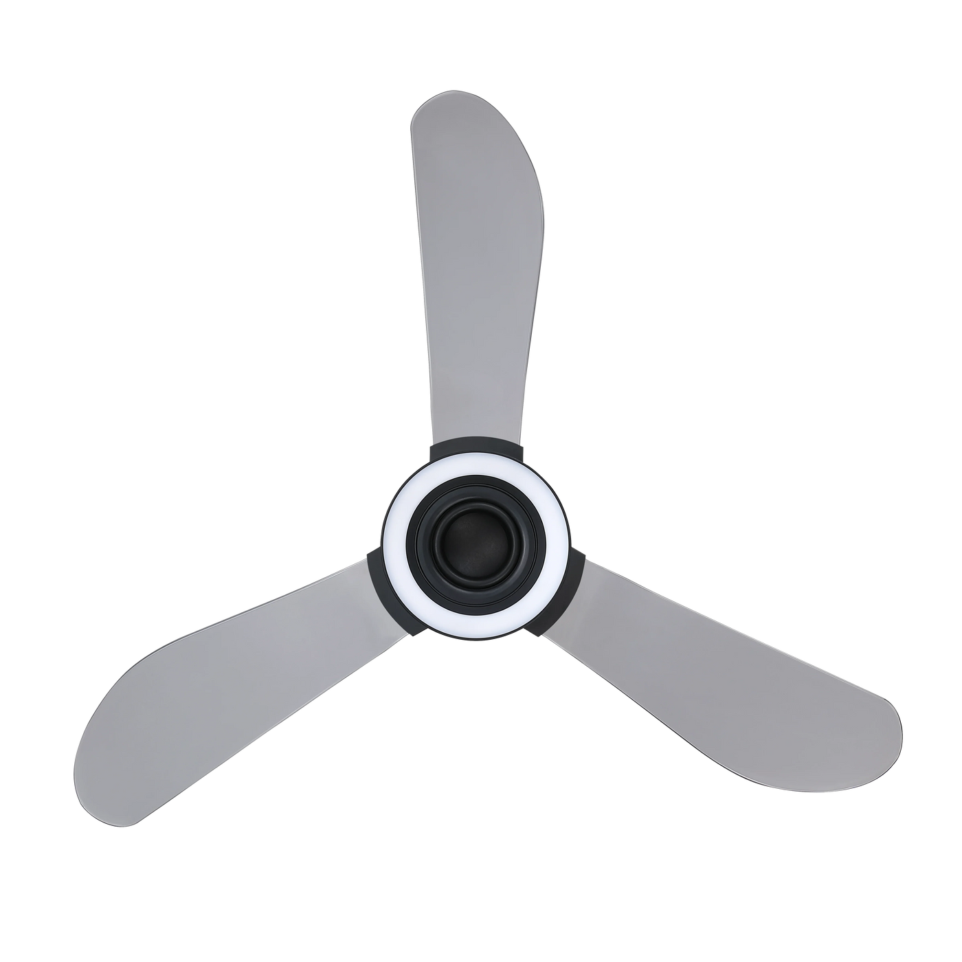Underside of AirFi One showing its three blades and circular light